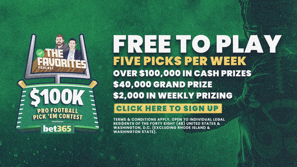 The Favorites Podcast Free $100K Pro Football Pick ’Em Contest FAQ article feature image