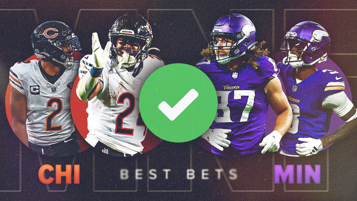 Bears vs Vikings Best Bets: 4 Props & Picks for Monday Night Football article feature image