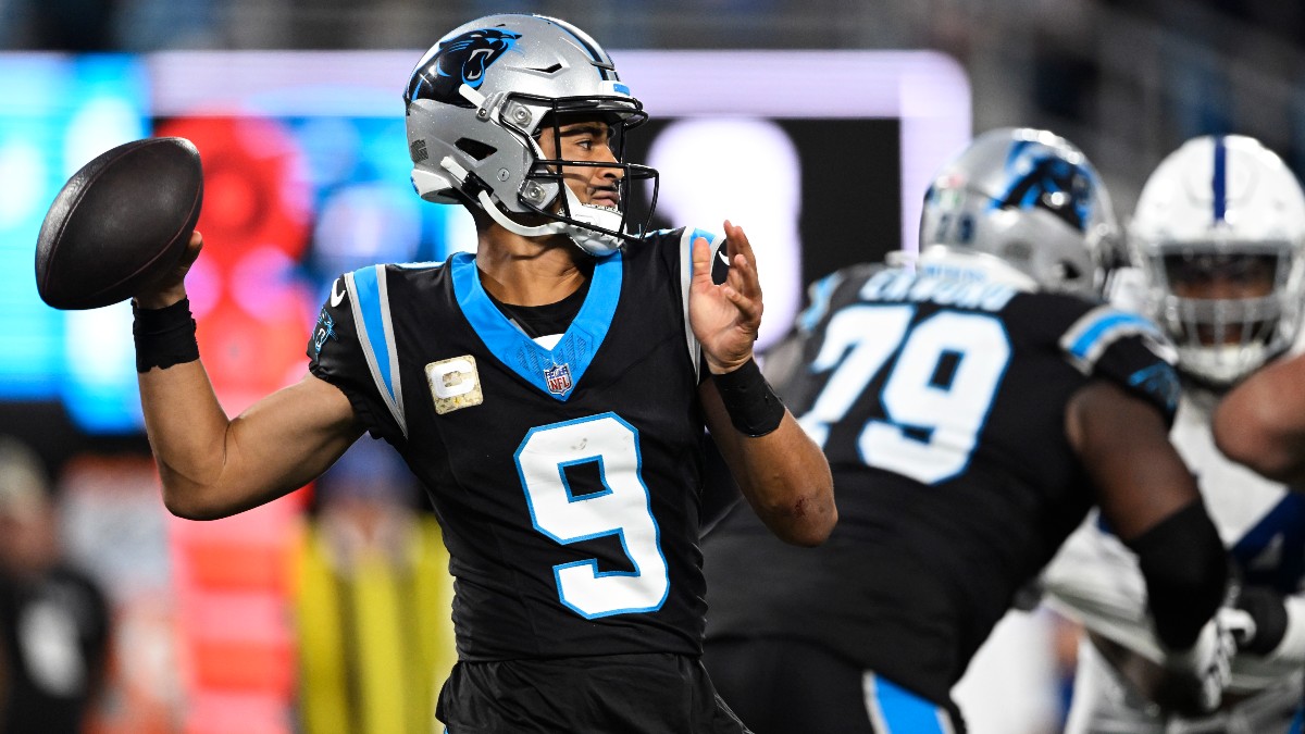 Panthers vs. Bears Most Valuable TNF Prop Bets: Bryce Young, Tyson Bagent, Miles Sanders article feature image