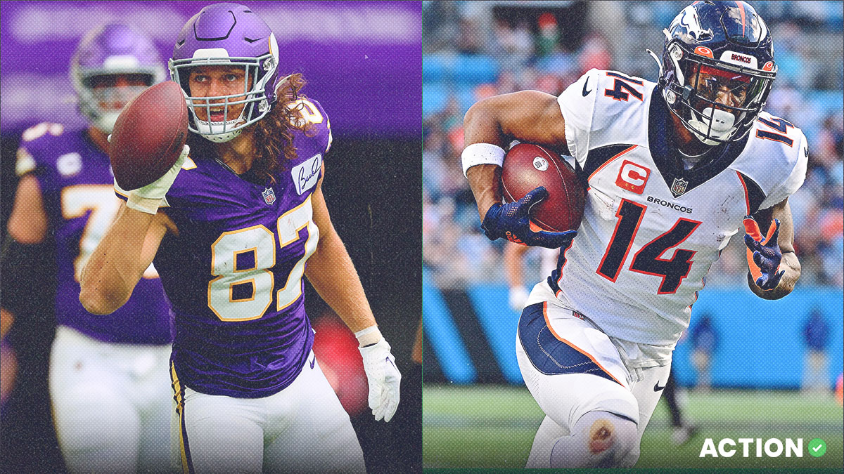 Vikings vs Broncos Anytime Touchdown Props: SNF Bets for TJ Hockenson, Courtland Sutton article feature image