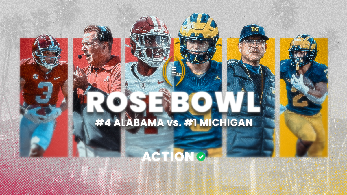 Michigan vs Alabama Best Bets: Spread, Over/Under Picks for the 2024 Rose Bowl Game article feature image