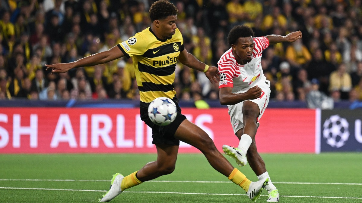 Xavi Simons of RB Leipzig looks on during the UEFA Champions League News  Photo - Getty Images