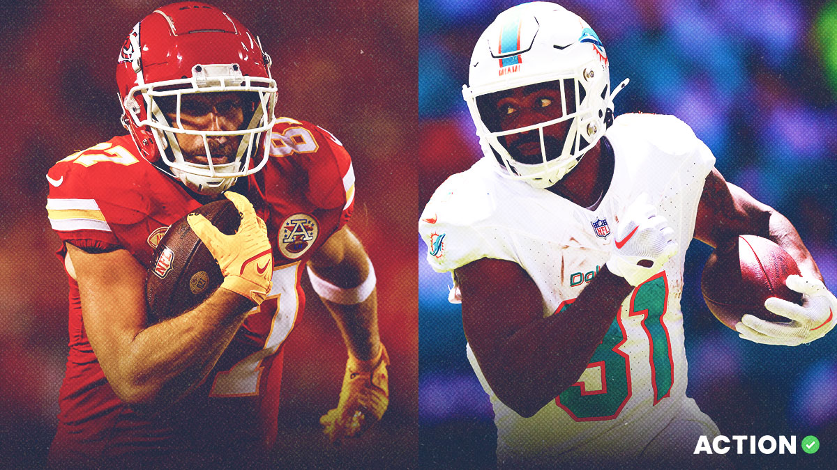 Dolphins vs Chiefs Anytime Touchdown Props: Travis Kelce, Raheem Mostert, Noah Gray article feature image