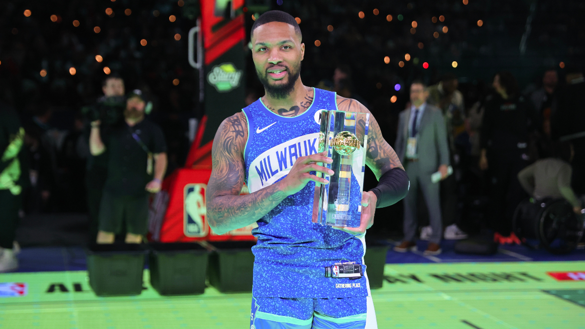 2024 NBA 3-Point Contest Odds, Results: Damian Lillard Wins Back-to-Back article feature image