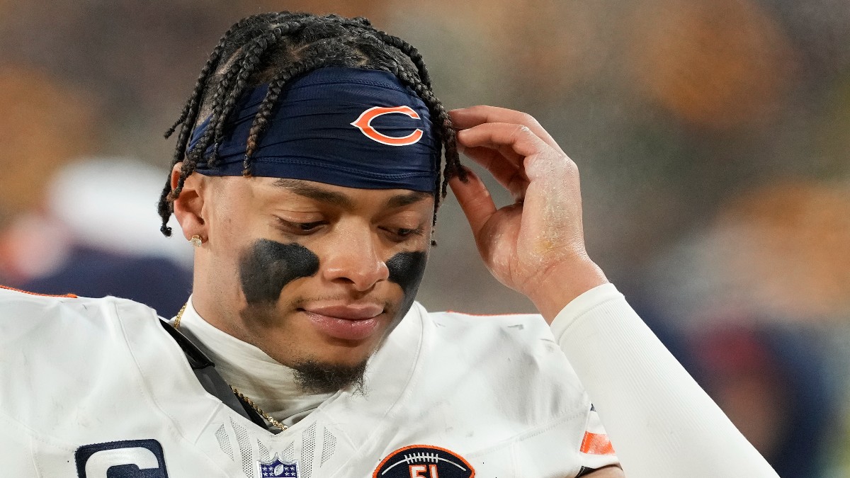 Justin Fields Next Team Odds: Bears Lead; Falcons, Raiders Not Far Behind article feature image