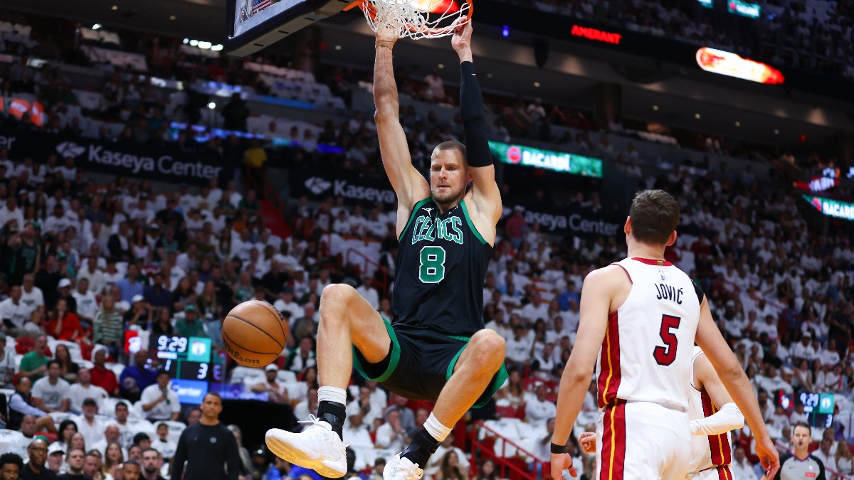 Celtics Star Kristaps Porzingis Leaves Game with Injury Image