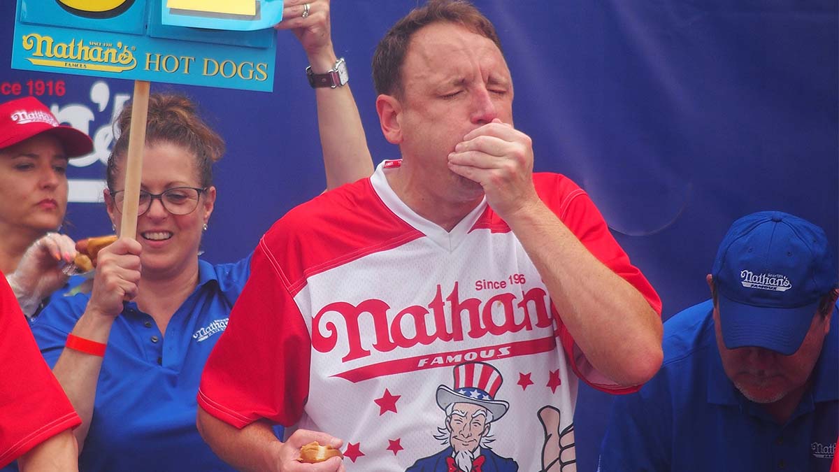 Chestnut Won't Compete in 2024 Nathan's Hot Dog Eating Contest Image