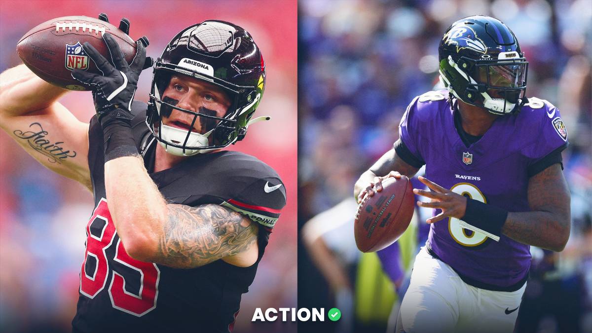 NFL Player Prop Parlay for Trey McBride, Lamar Jackson on Monday Night Football article feature image