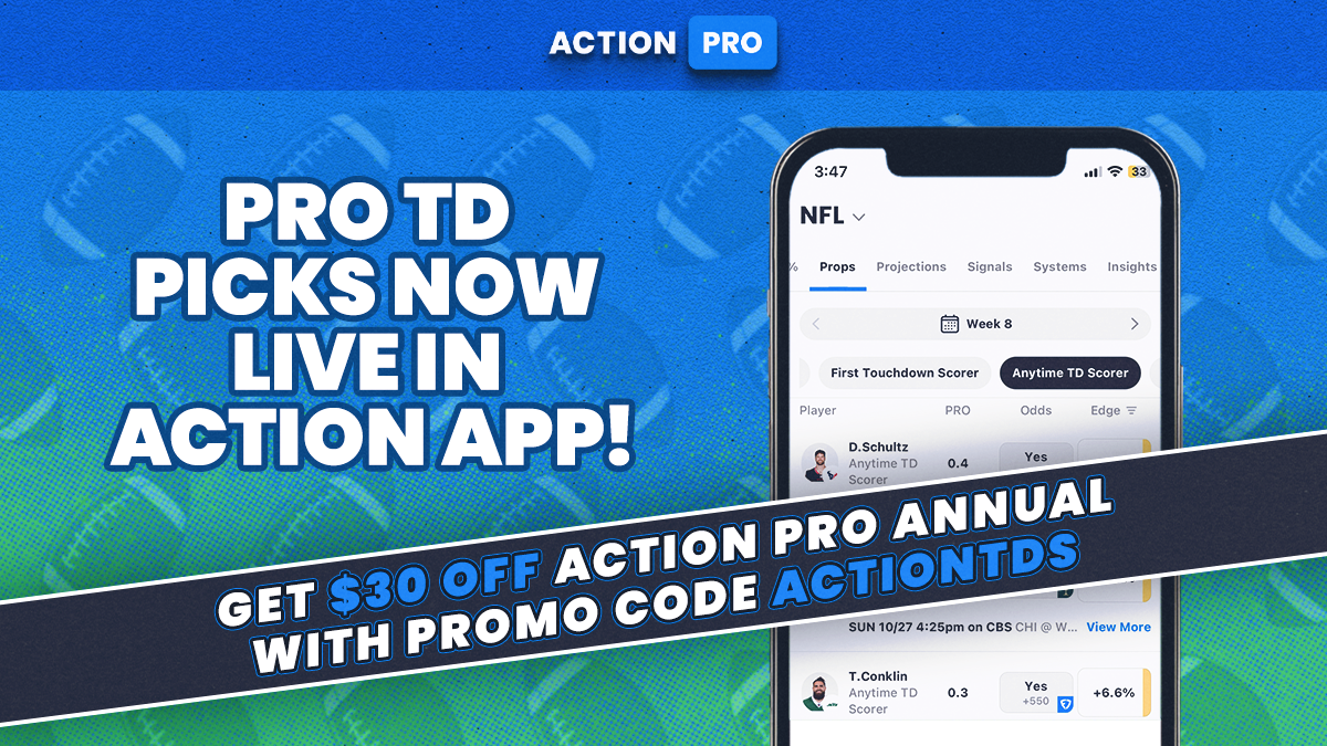 NEW PRO FEATURE: NFL TD Projections Live in Action App! Image