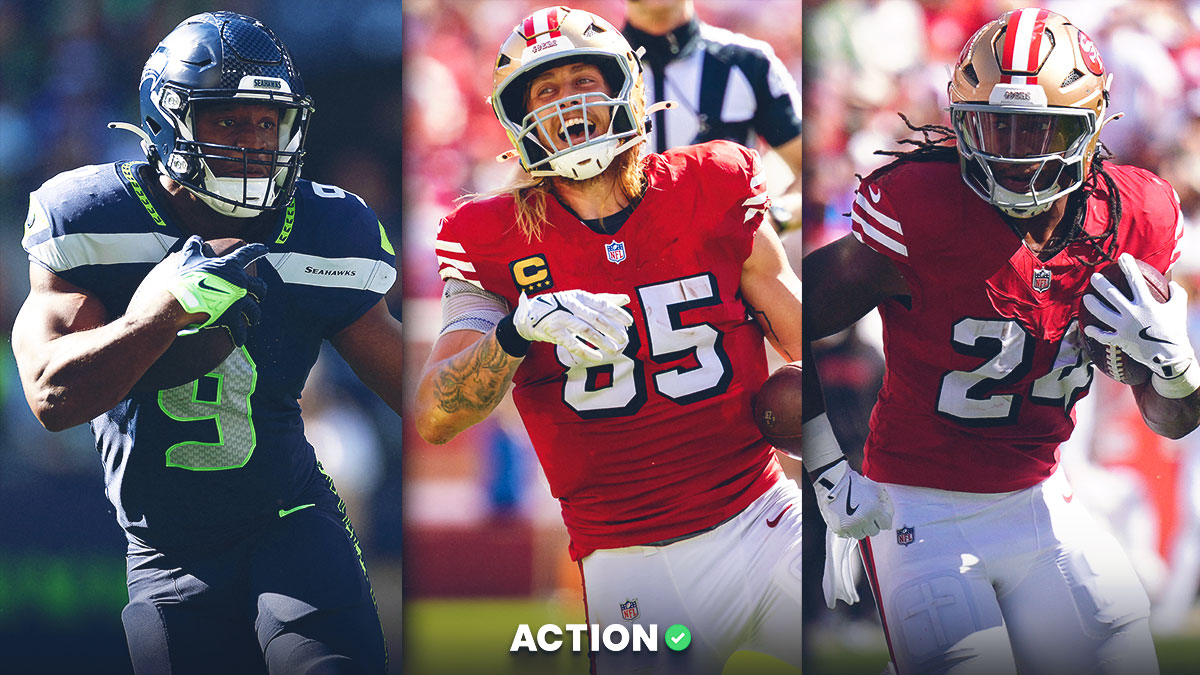 49ers vs Seahawks Player Props for George Kittle, Jordan Mason, Kenneth Walker