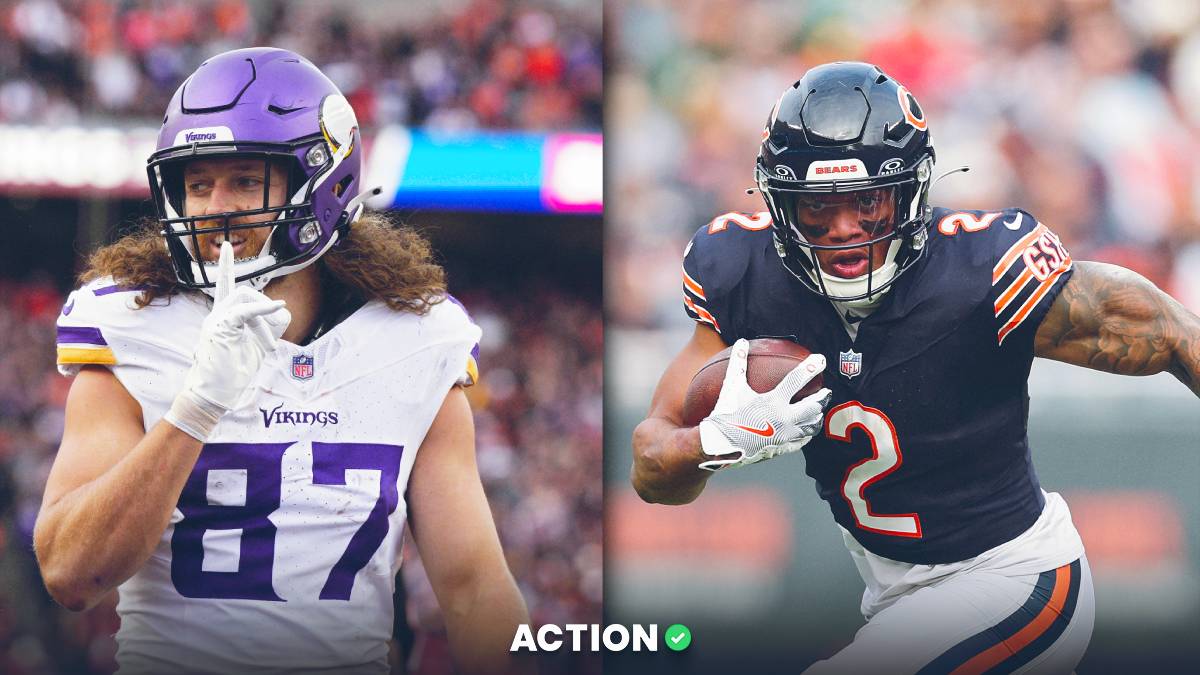 Bears vs. Vikings Anytime Touchdown Props for DJ Moore, T.J. Hockenson