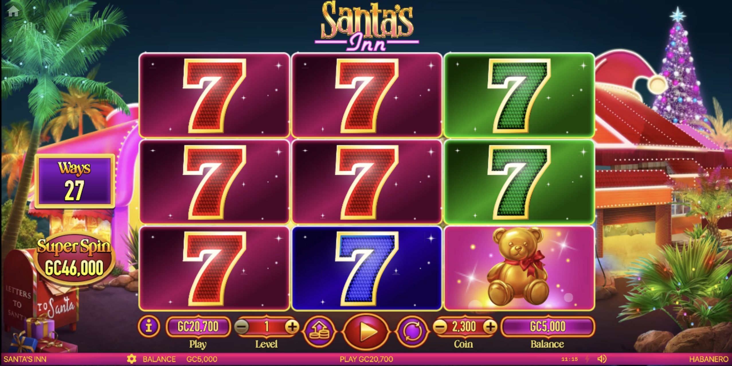 Santa's Inn is a christmas themed online slot machine