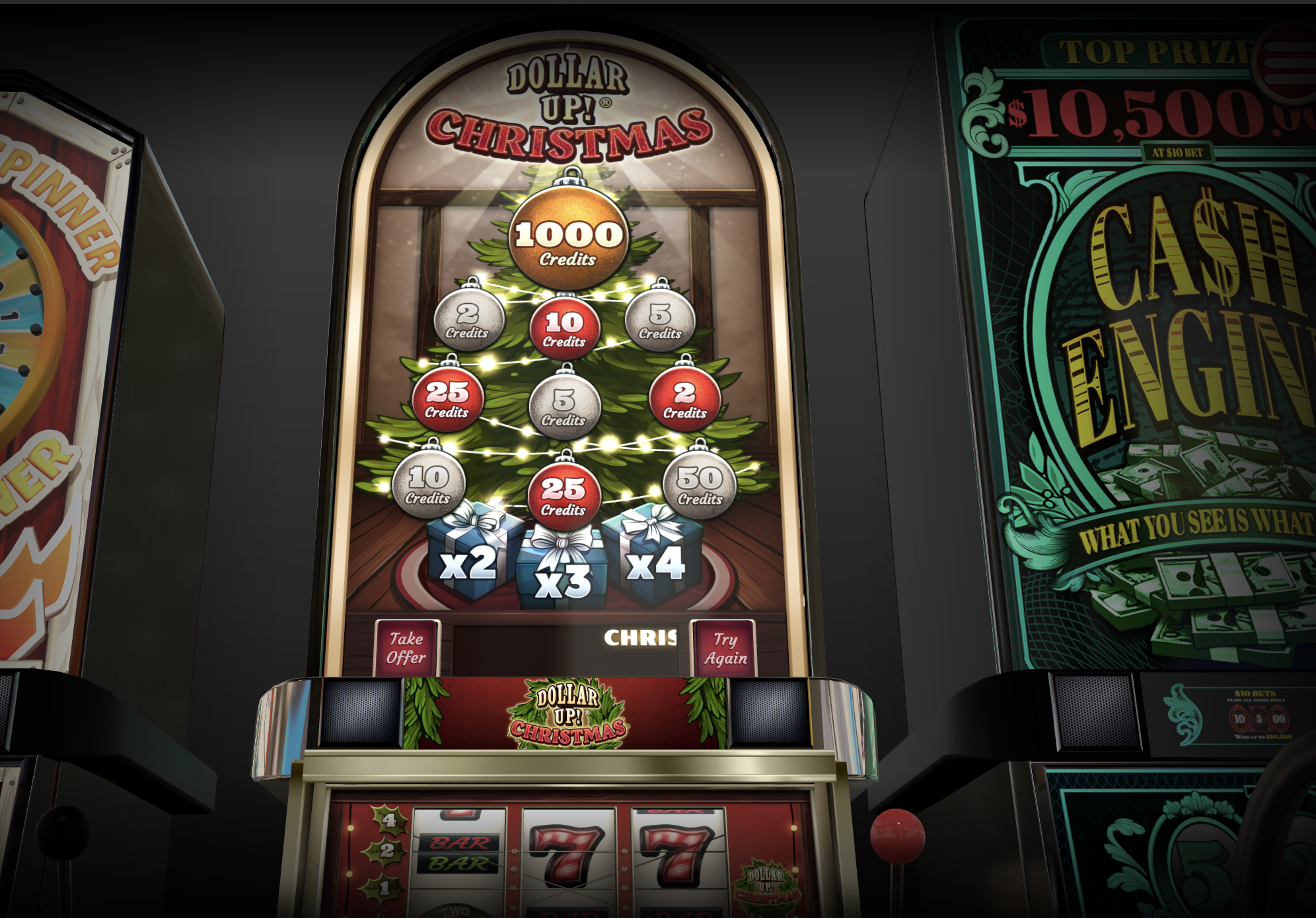 Christmas Dollar up is a holiday themed game on Golden Nugget and DraftKings