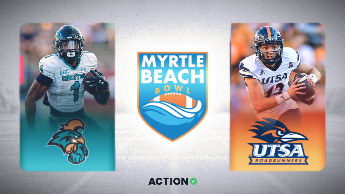 Coastal Carolina vs UTSA Prediction, Pick, Myrtle Beach Bowl Odds for Monday, Dec. 23