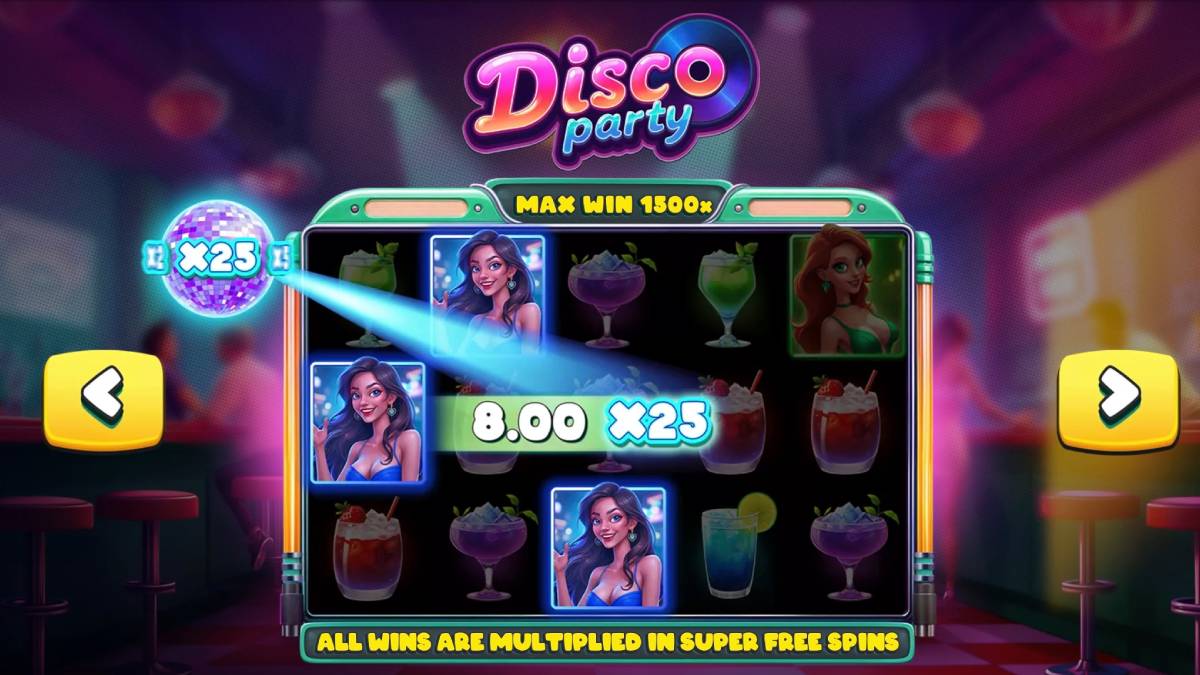 grab those bell bottom jeans and head over to high 5 casino for a slot machine game called disco party where you can shake your groove thing