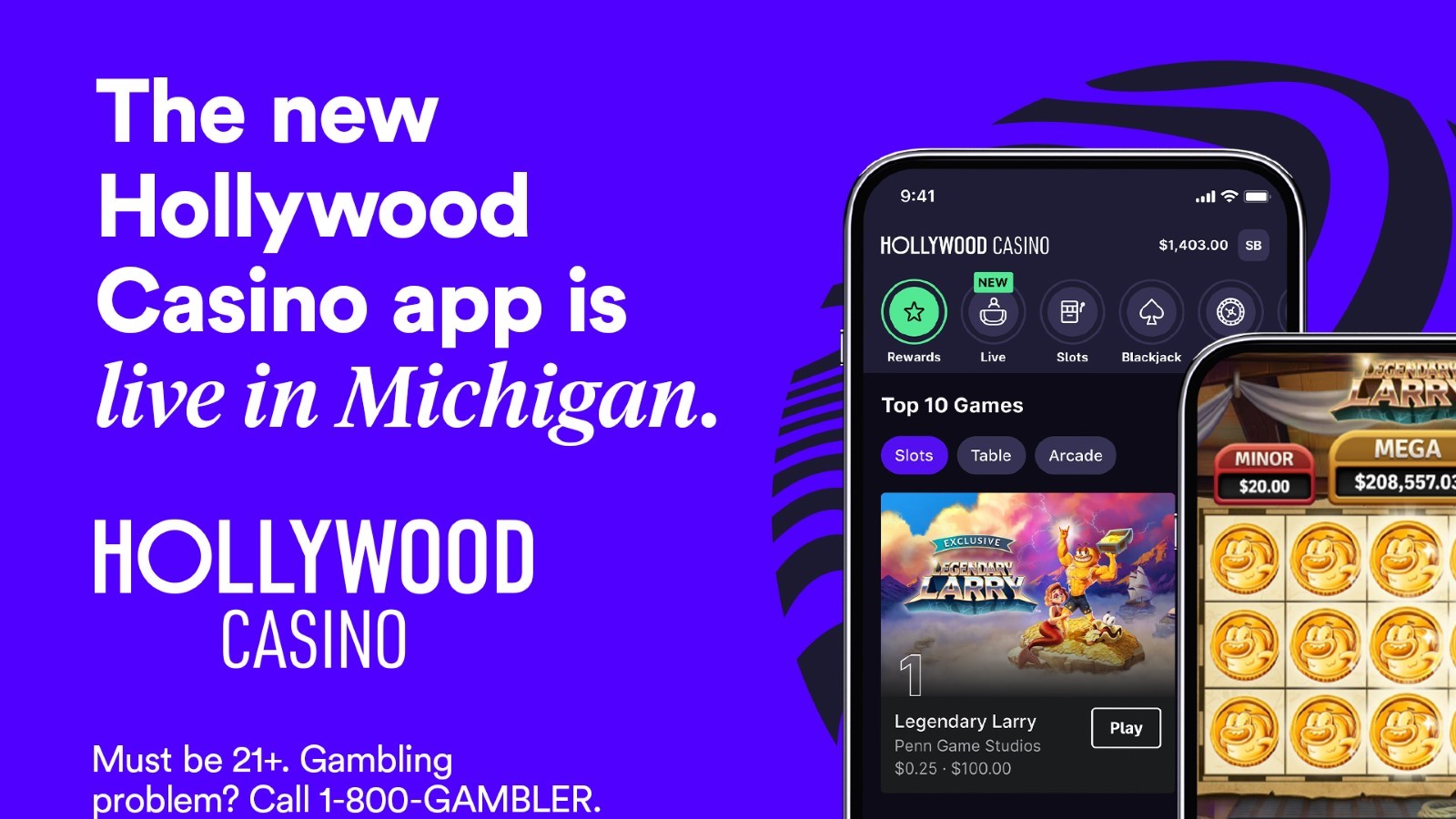 hollywood casino in michigan now has its own standalone app.