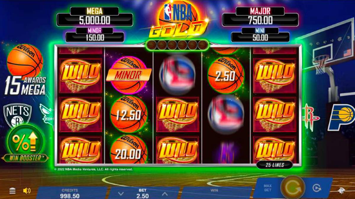 basketball fans can get into the game playing the NBA Gold slot machine on BetMGM casino