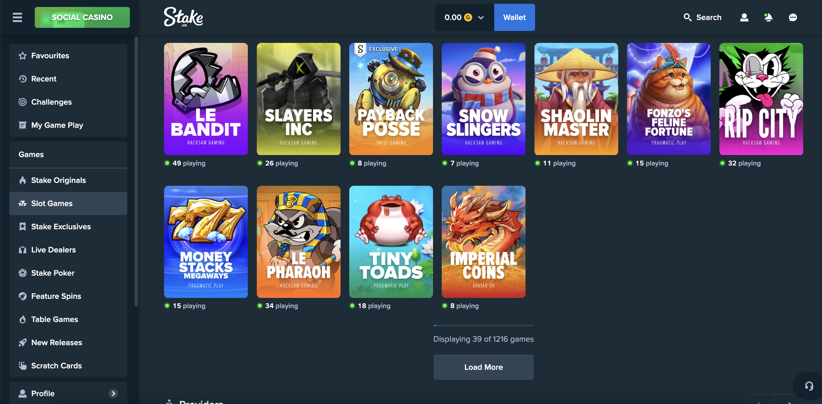 A large library of mobile slots are available on Stake.us Casino, which is one of the top five social casinos out there.