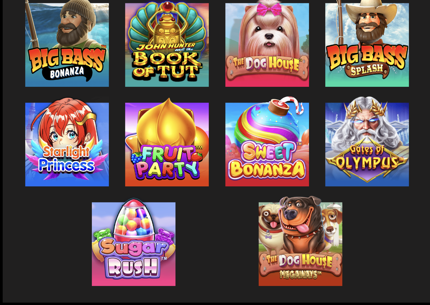These are the 10 games where you can win jackpots on Hello Millions Casino. 
