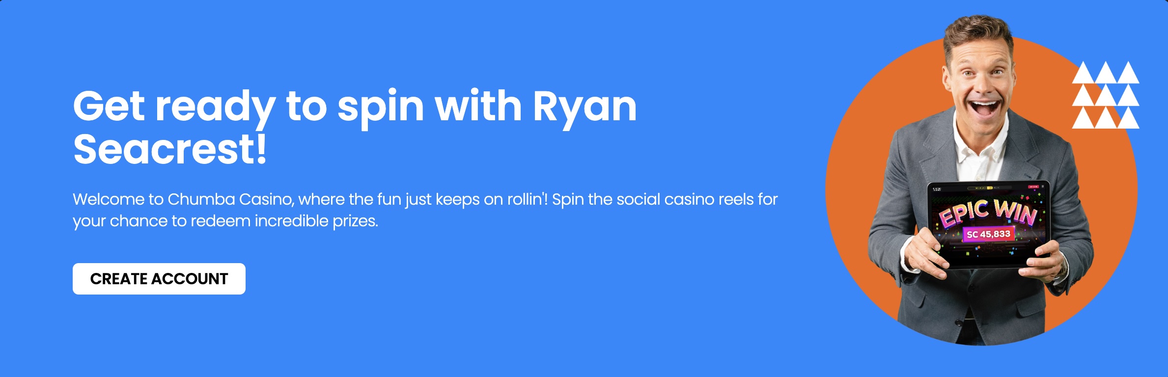 ryan seacrest is a spokesperson for the sweepstakes casino platform Chumba.