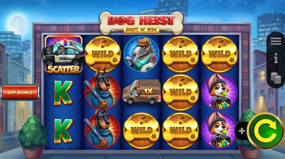 Dog Heist Shift 'N' Win Slot