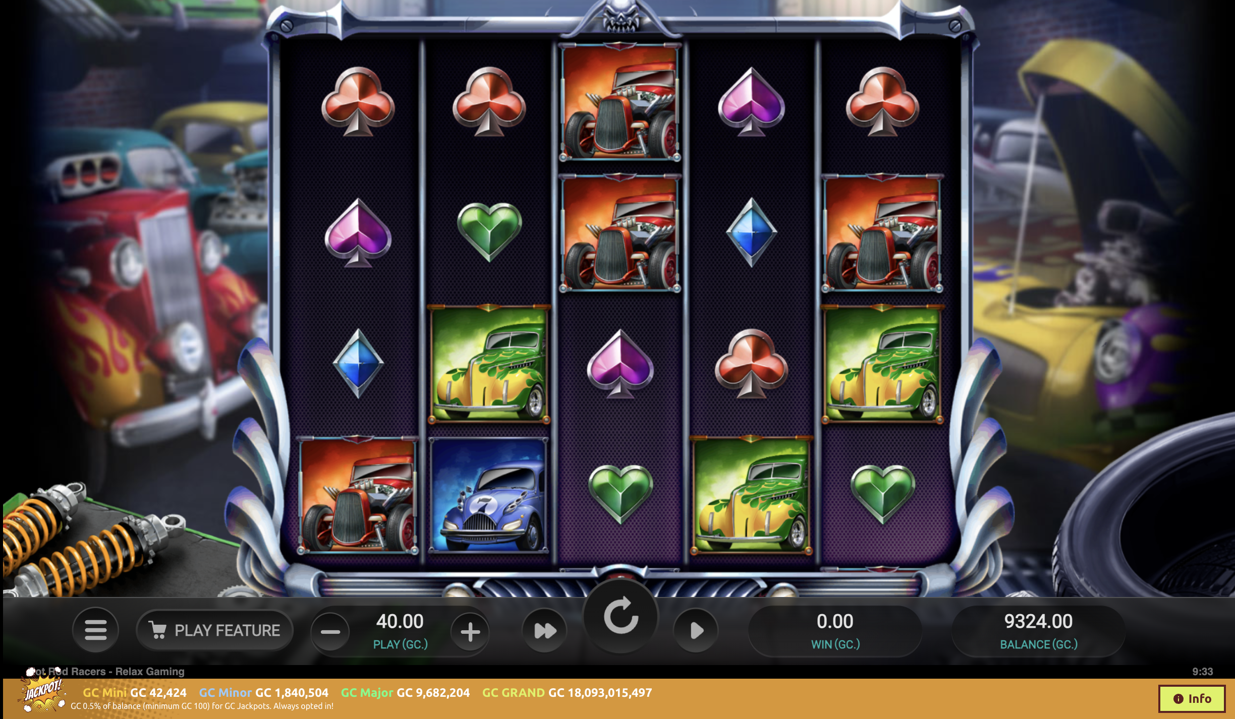 Hot Rod Racers is one of the best sweepstake casino games for racing fans feeling inspired by the Daytona 500. 