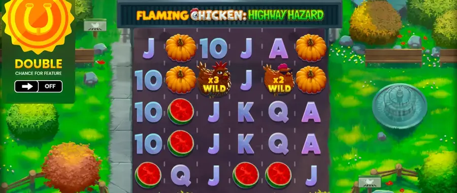 Flaming Chicken Highway Hazard Slot