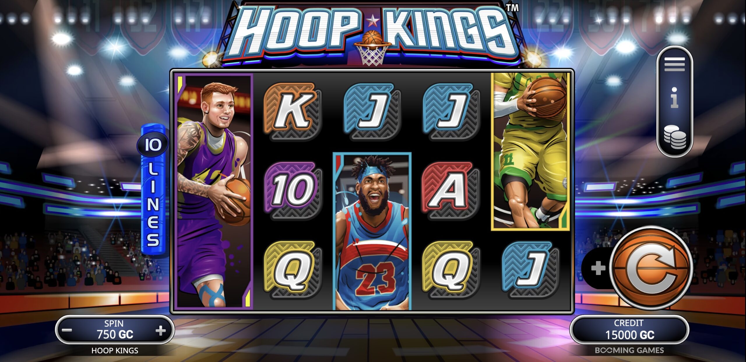 hoop kings is a sweepstakes casino game that mixes in a slot machine feel.