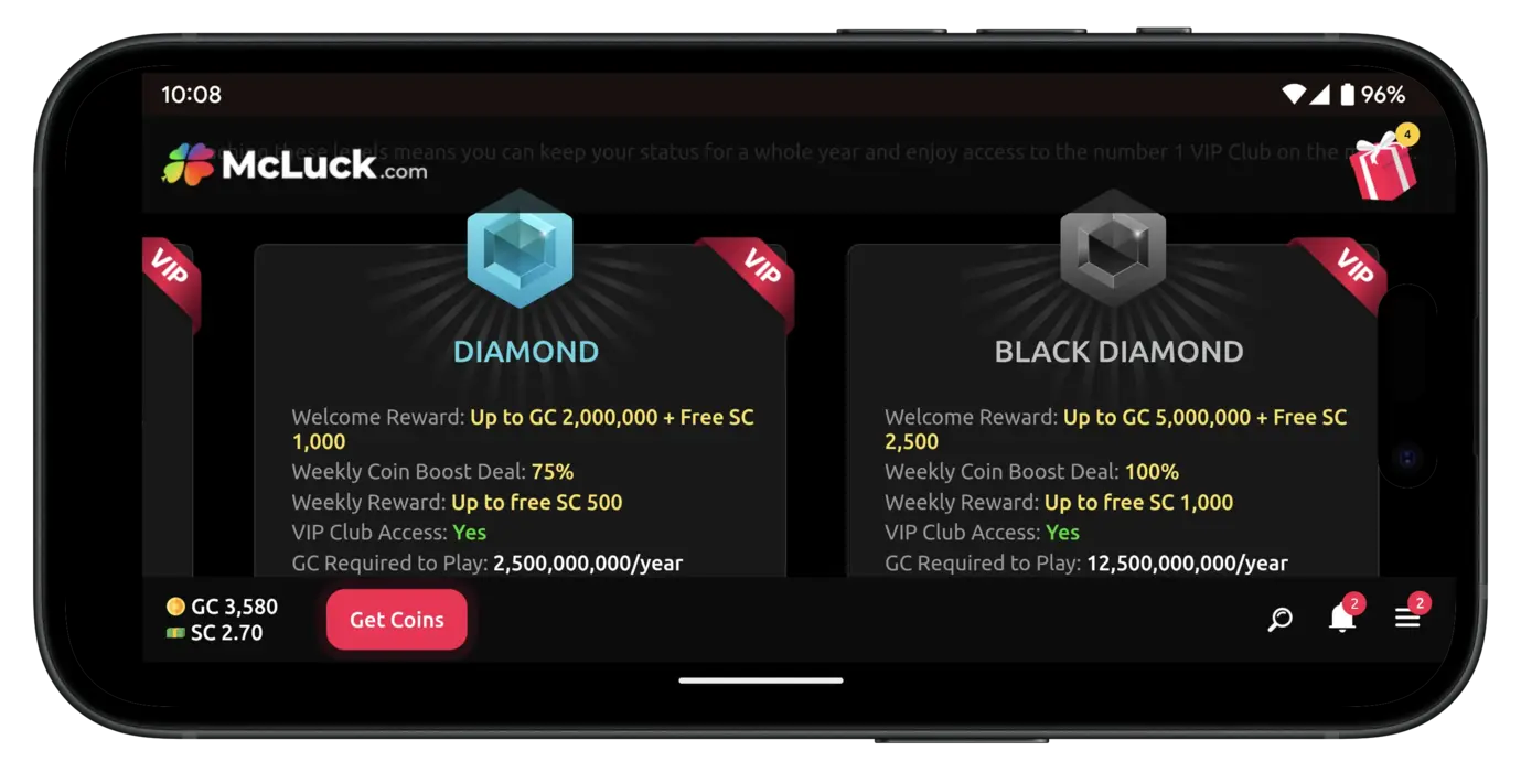 McLuck Casino VIP Program