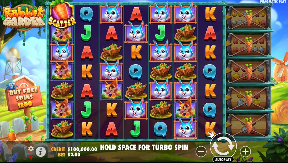Rabbit Garden is an online slot game with a rabbit/gardening aesthetic