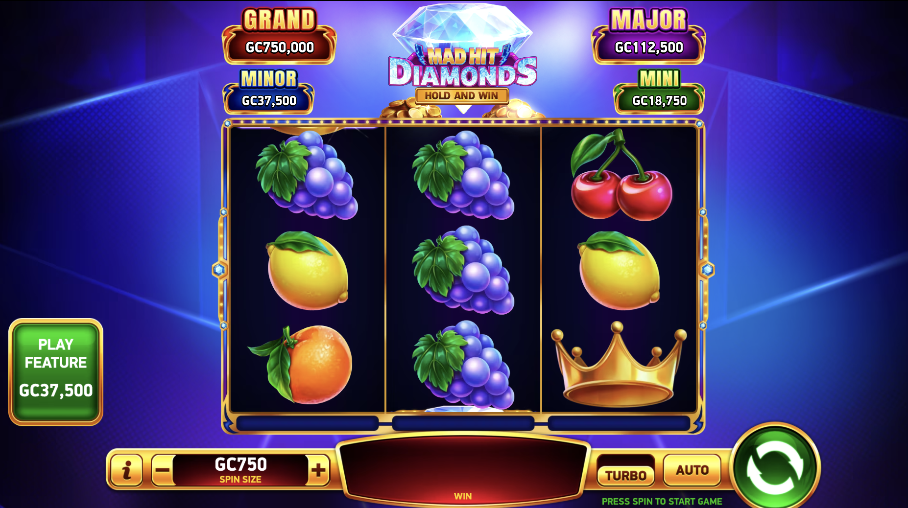 Mad Hit Diamonds Game on Hello Millions