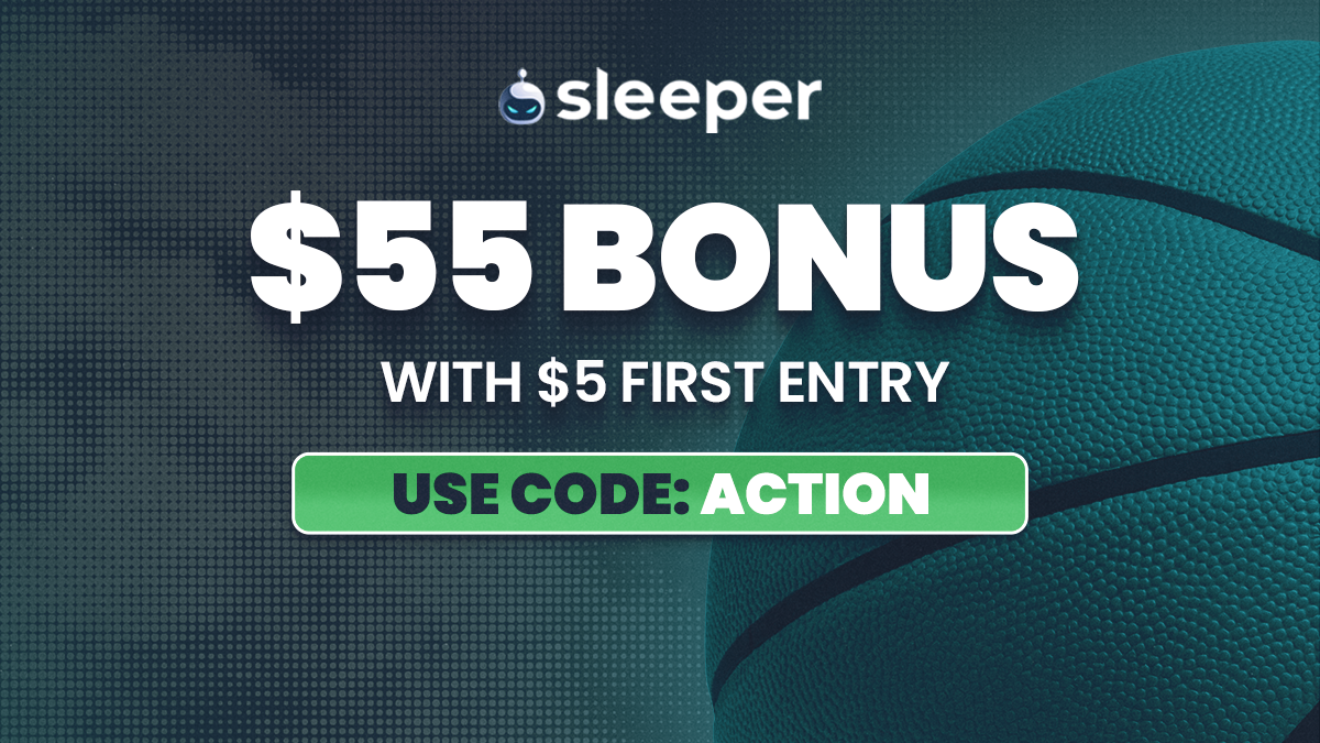 Sleeper Fantasy Promo Code ACTION: Get $55 Bonus With $5+ Entry Today, Including March Madness, NBA Image