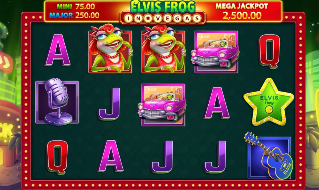 Elvis Frog is an online slot game with a Elvis and frog aesthetic