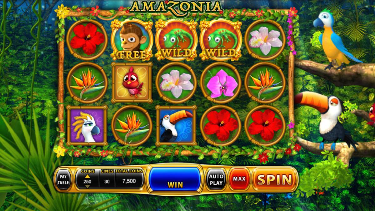 sweepstakes casinos have a lot of games that will get you in the mood for Earth Day, like Amazonia with colorful birds, flowers, and exotic animals.