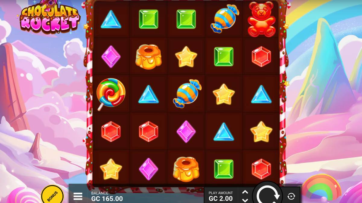 if you're into Easter candy than the chocolate rocket slot machine game is perfect for you because you'll be whisked away to a candy wonderland.