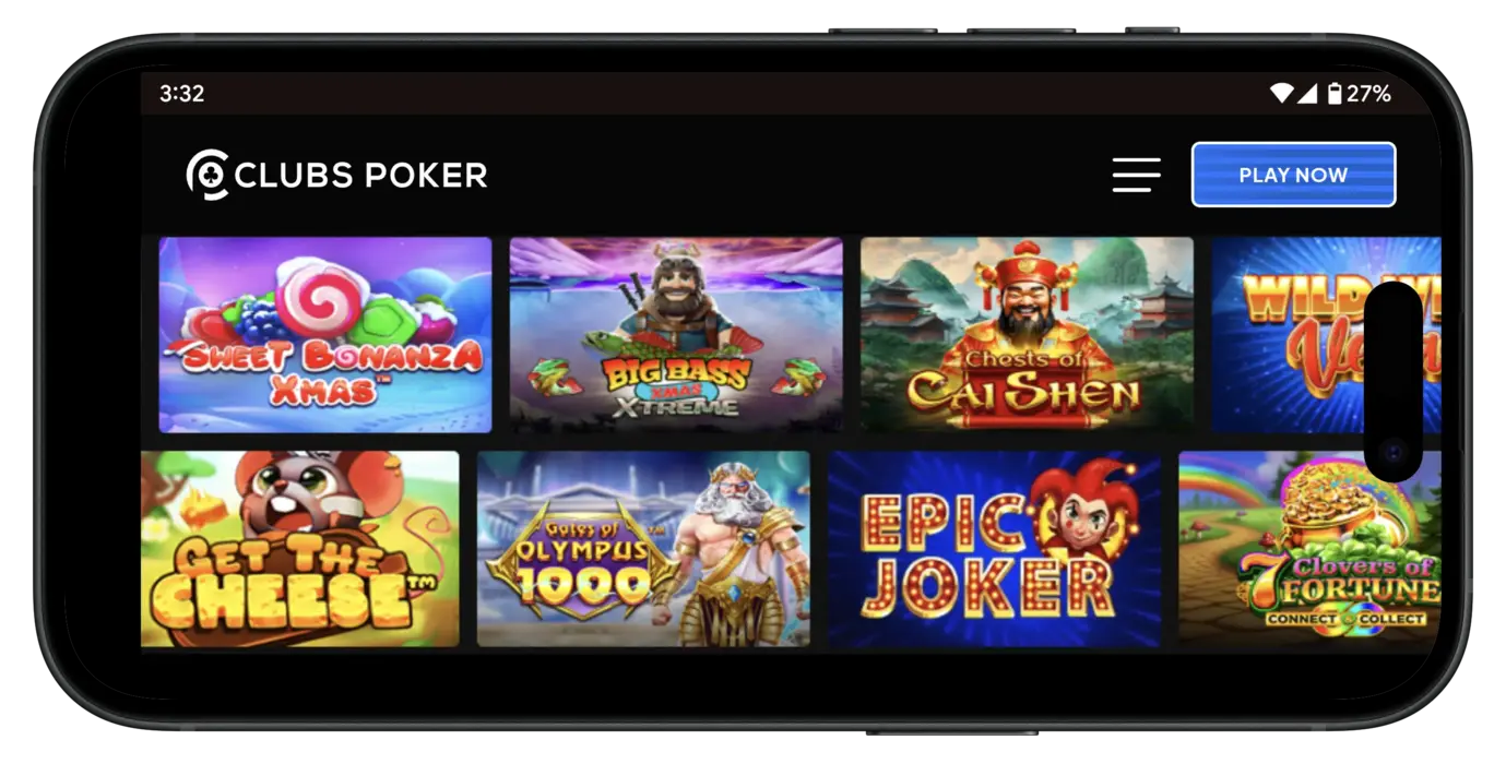 Clubs Poker Sweeps Casino