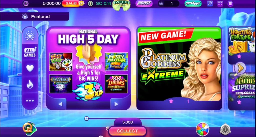 High 5 Casino lobby
