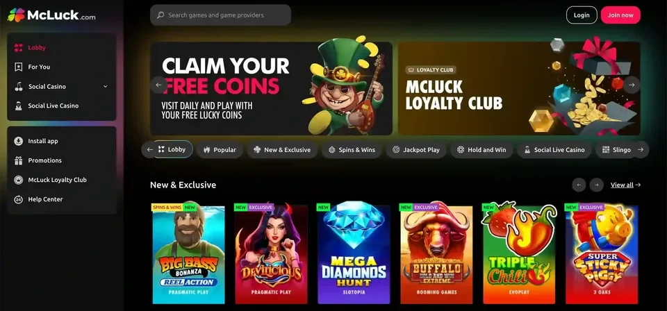 Sites Like Fire Kirin: McLuck Casino