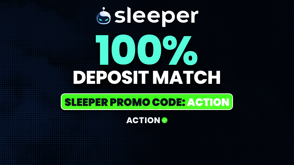 Sleeper Fantasy Promo Code ACTION Supplies 100% Deposit Match Offer for NBA Playoffs, Any Sport Today Image