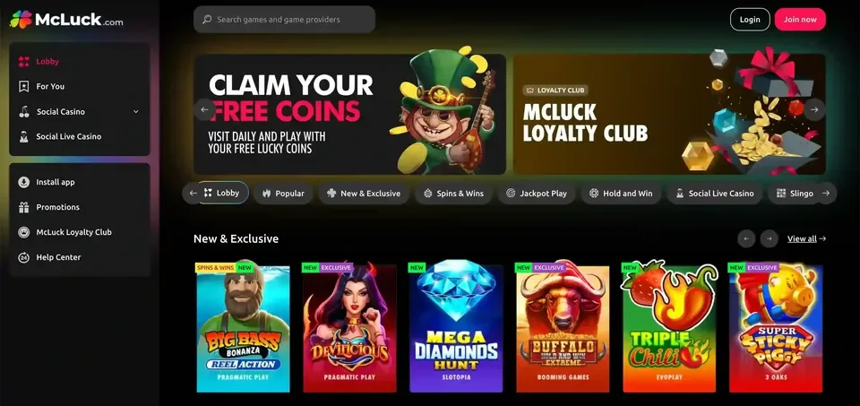 McLuck Casino No Deposit Bonus