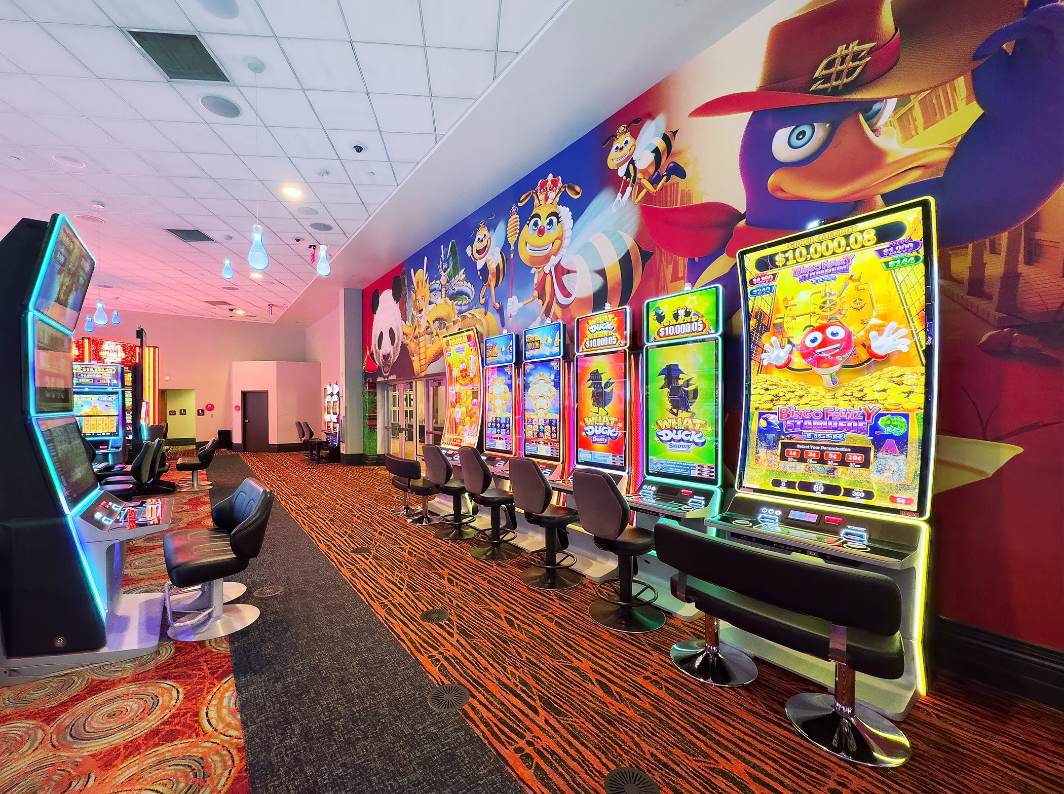 the firekeepers casino in battlecreek michigan now has a themed slot machine room that groups games together to make them easier to find.