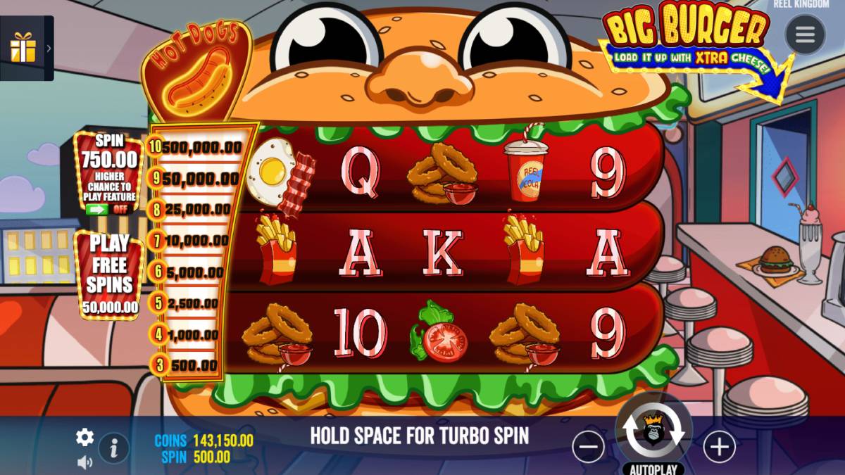 if you're looking for a sweepstakes casino game with a flair for food, big burger load it up with xtra cheese is a great one to try.