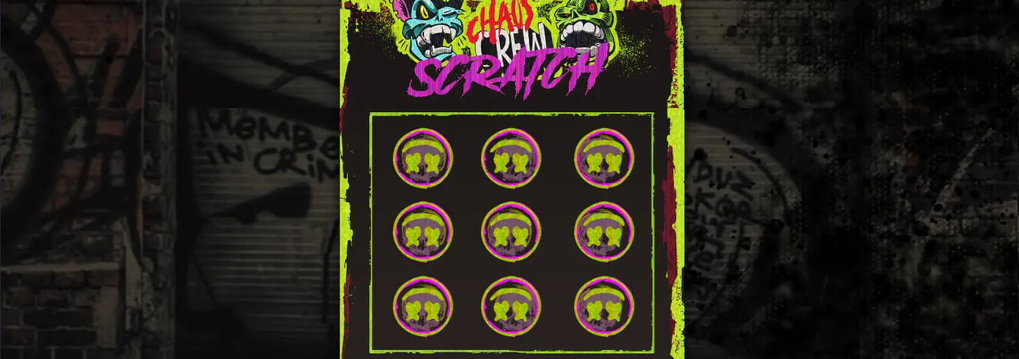 Most Popular Instant Win Sweepstakes Game - Chaos Crew Scratch