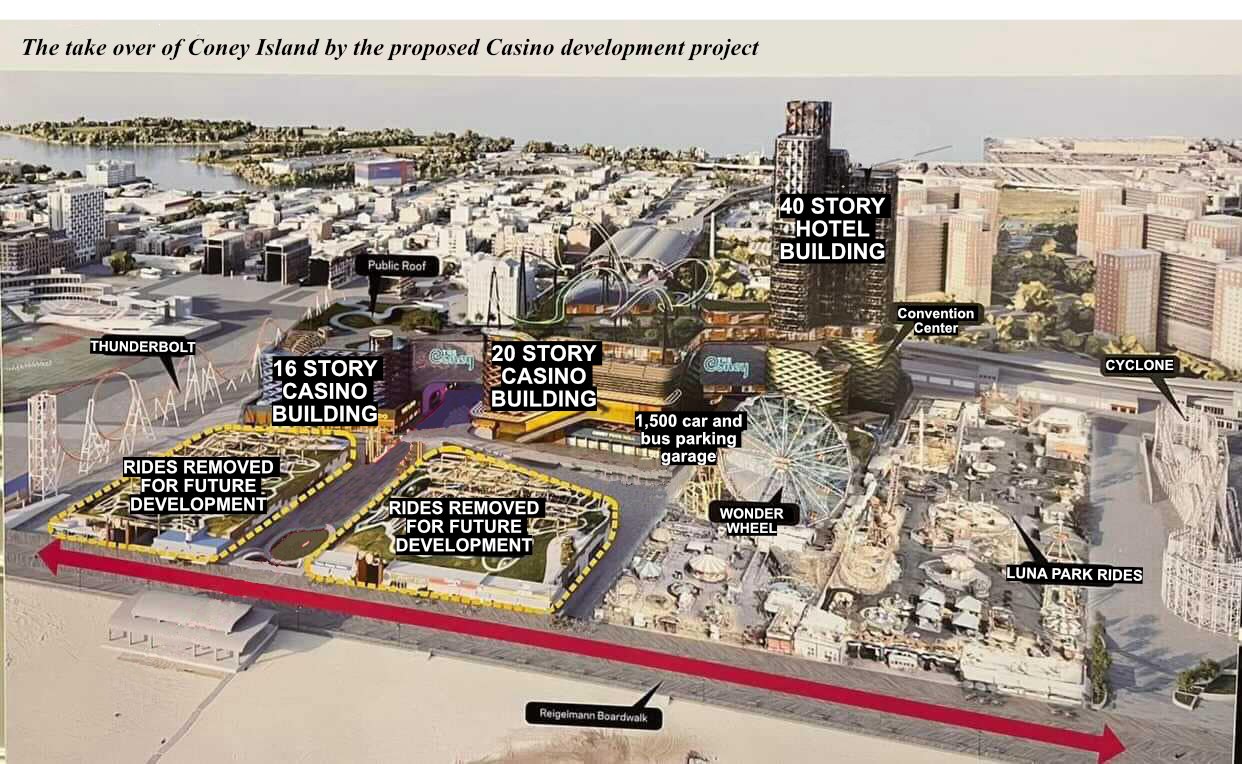 the coney island casino plan shows what changes could be made if the project goes through