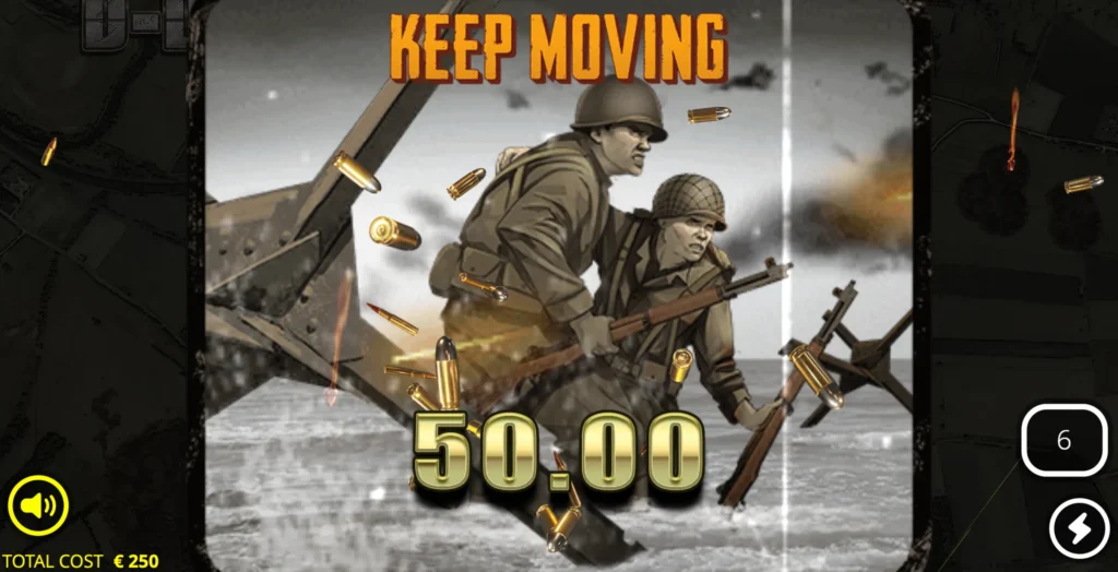 screenshot of the D-Day online slot from Nolimit City at Stake.us Casino