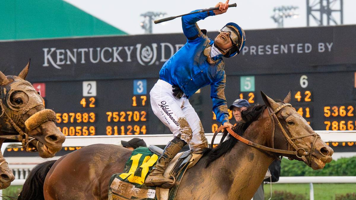 Wagering from all sources on the Kentucky Derby Day program totaled $349 million.