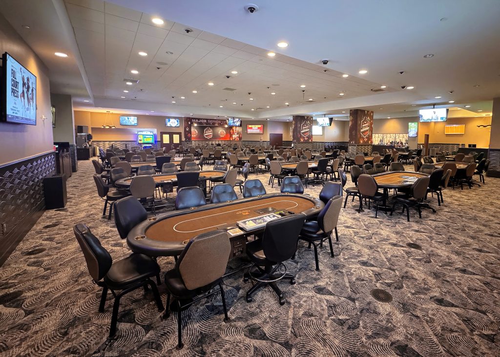 a new poker room is now open at firekeepers casino in battle creek michigan that will host tournaments.