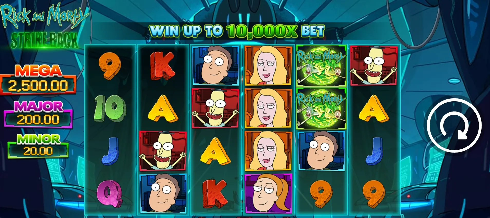 Rick and Morty Strike Back Jackpot Royale Express on Borgata Casino