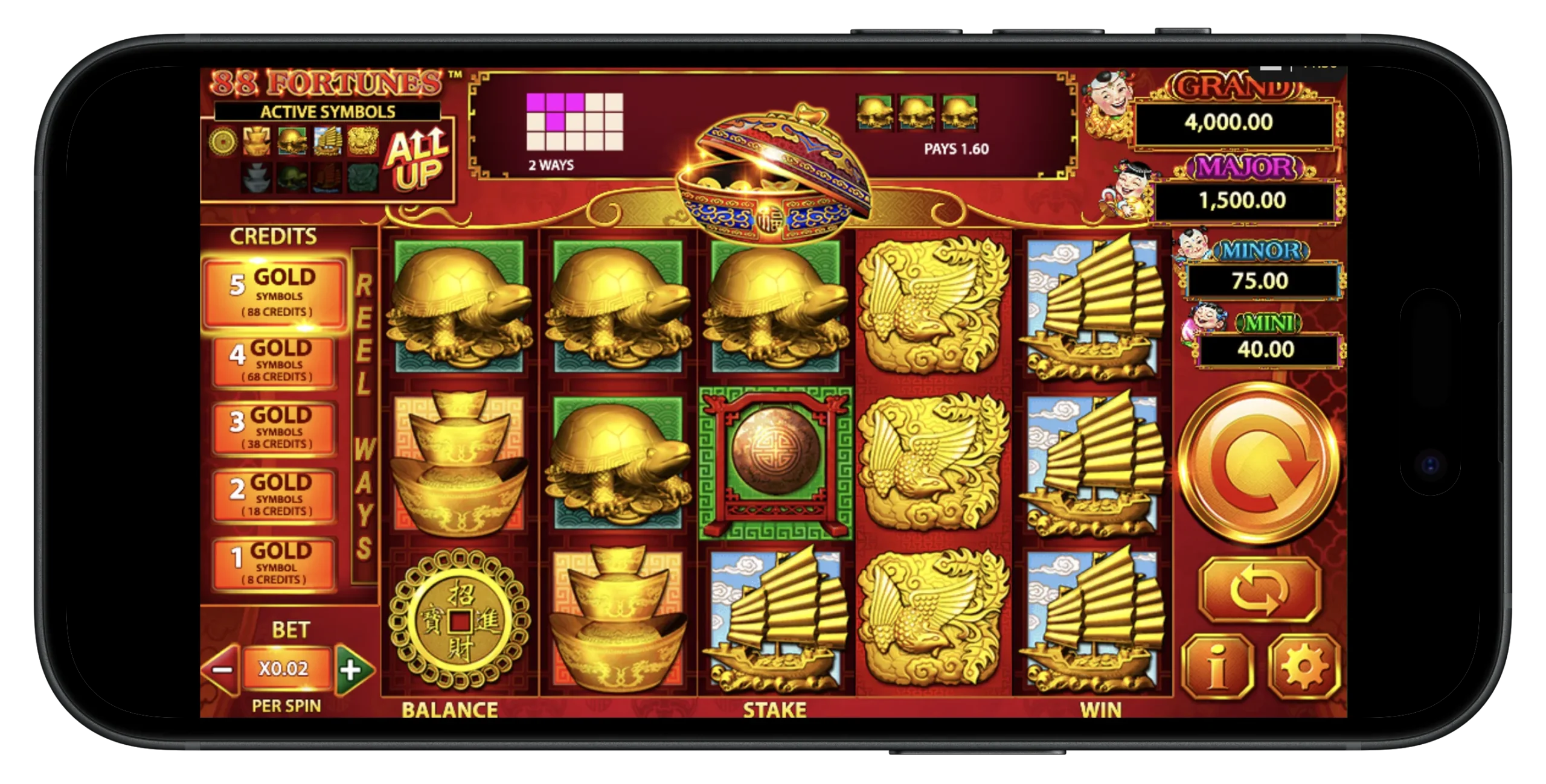 88 Fortunes Slot Game via mobile at BetMGM Casino