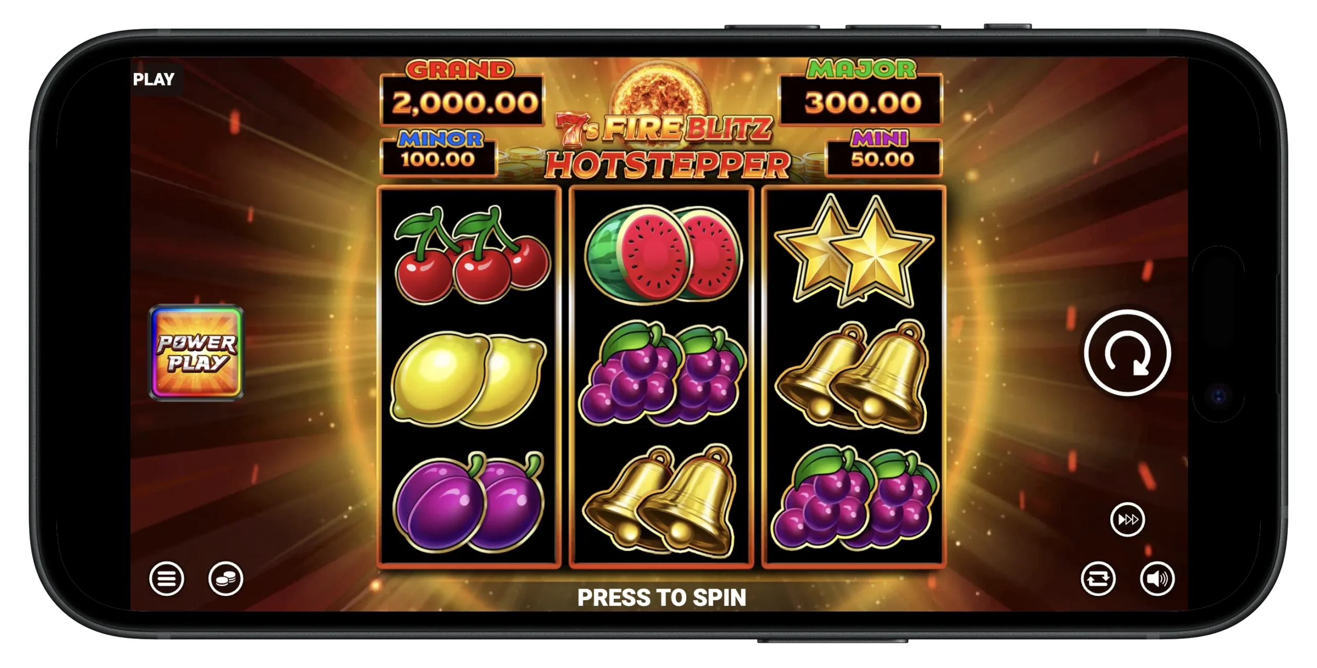 7s Fire Blitz Stepper slot available on DraftKings Casino.